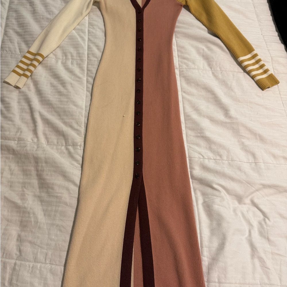 Fashion Nova Multicolor Long Sleeve Dress